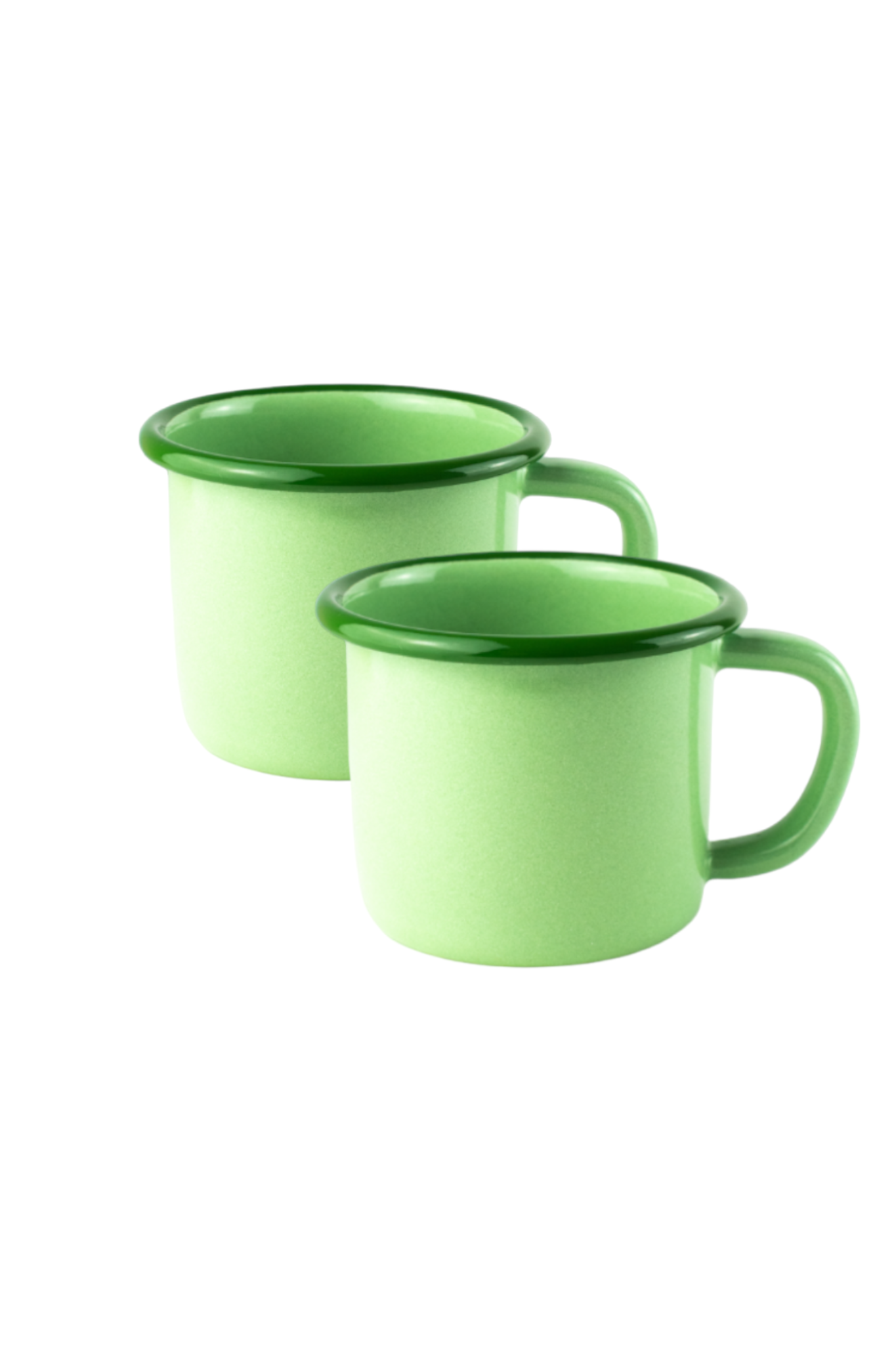 Set 2 mugs en acier émaillé - Atlas Menthe