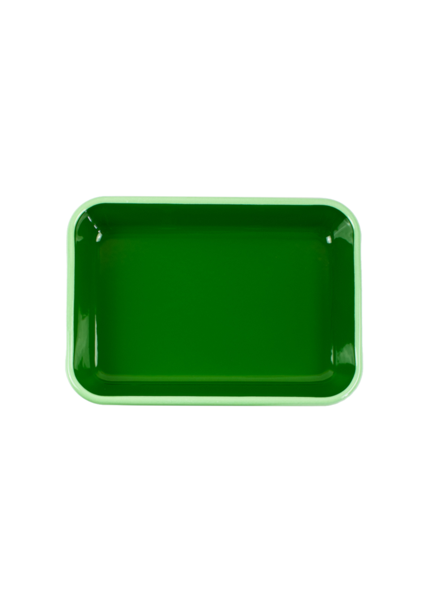 vaisselle acier émaillé plat au four vert SOLID