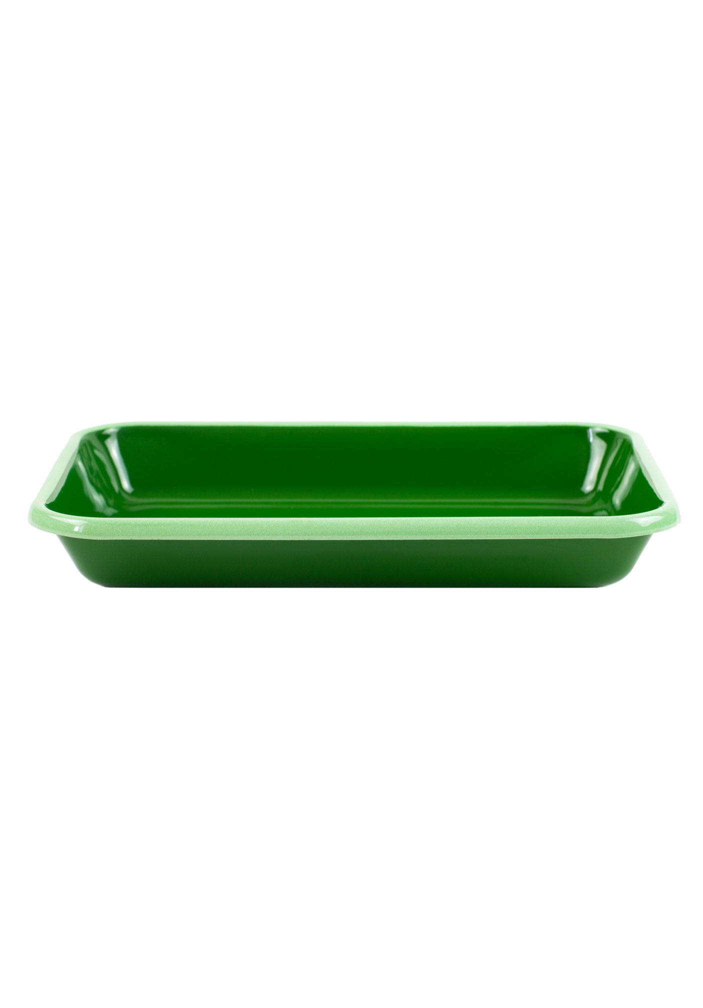 vaisselle acier émaillé plat au four vert SOLID